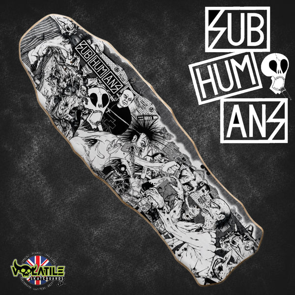 Subhumans Limited Edition Exclusive Shaped Skateboard Deck (Pre Order)
