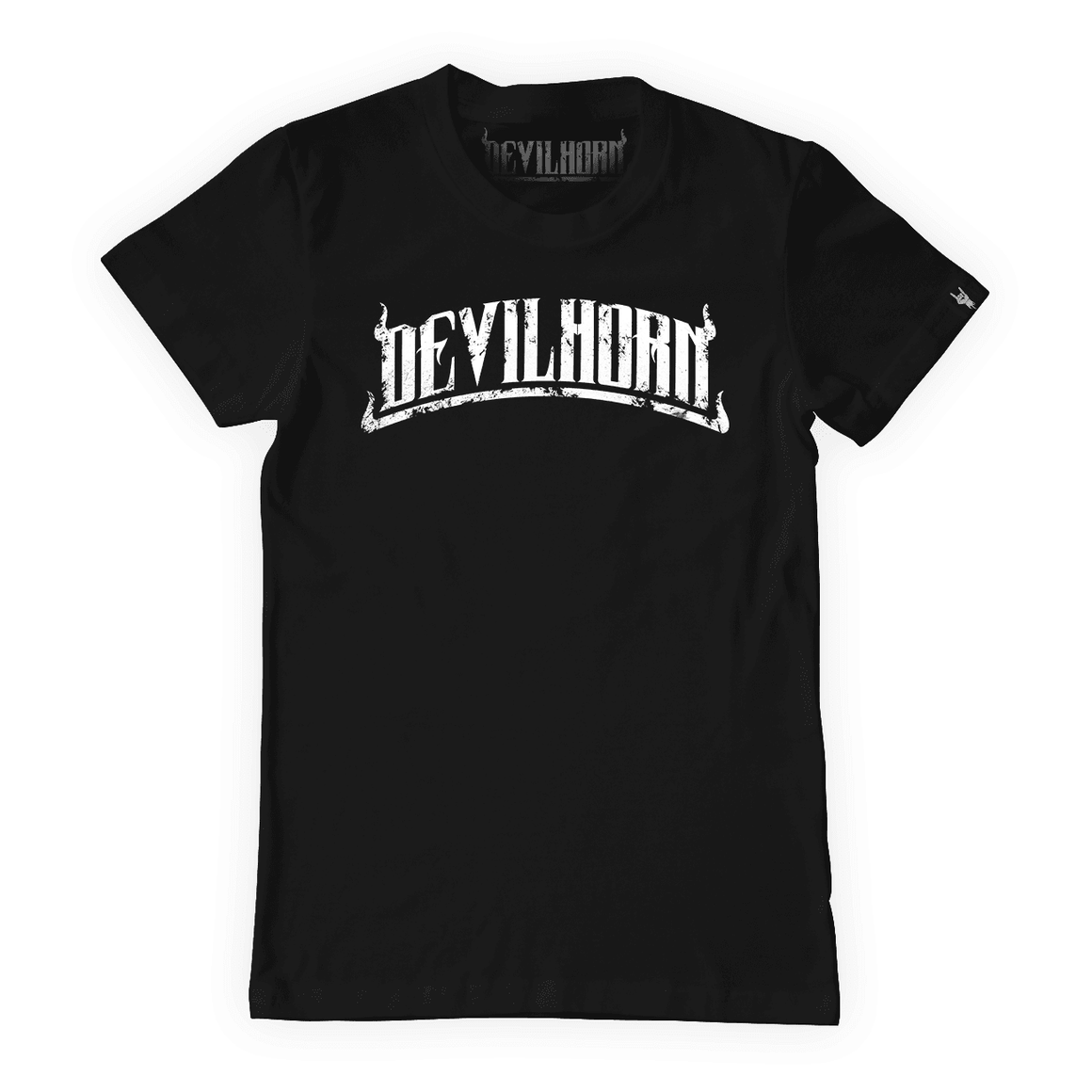 DEVILHORN CURVED LOGO Mens t shirt - DEVILHORN