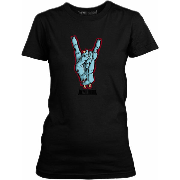 ZOMBIE HORNS ladies t shirt - DEVILHORN