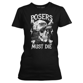 POSERS MUST DIE womens Devilhorn metal t shirt - DEVILHORN